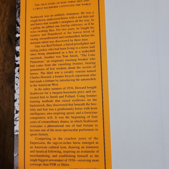 Seabiscuit An American Legend by Lauren Hillenbrand - Picture 5 of 5